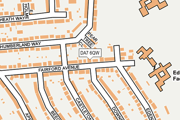DA7 6QW map - OS OpenMap – Local (Ordnance Survey)