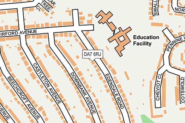 DA7 6RJ map - OS OpenMap – Local (Ordnance Survey)