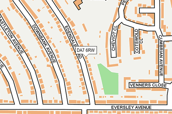 DA7 6RW map - OS OpenMap – Local (Ordnance Survey)