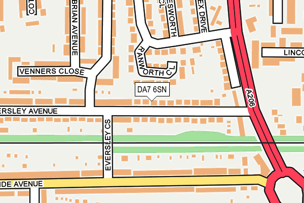 DA7 6SN map - OS OpenMap – Local (Ordnance Survey)