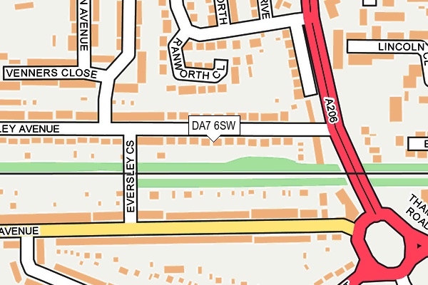 DA7 6SW map - OS OpenMap – Local (Ordnance Survey)