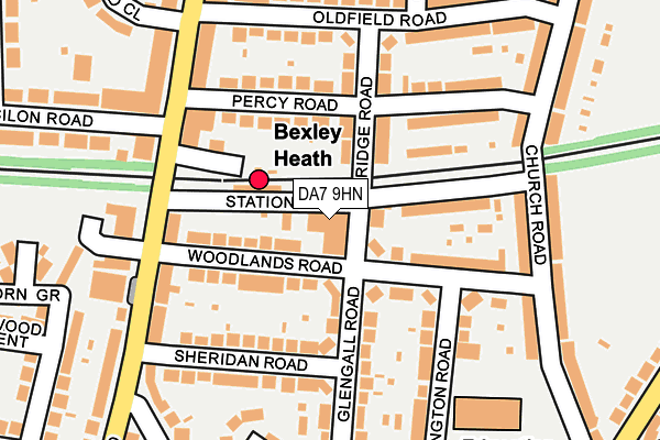 DA7 9HN map - OS OpenMap – Local (Ordnance Survey)