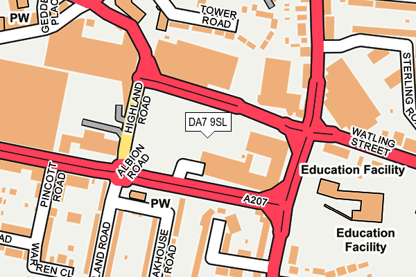 DA7 9SL map - OS OpenMap – Local (Ordnance Survey)