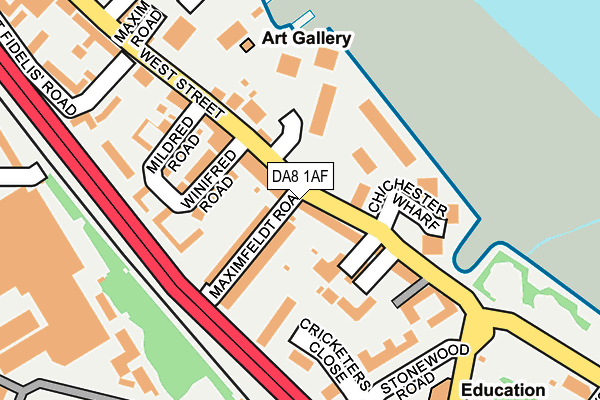 Map of METROS WEST STREET LTD at local scale