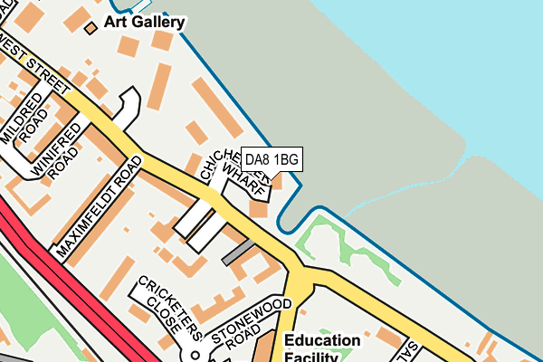 DA8 1BG map - OS OpenMap – Local (Ordnance Survey)