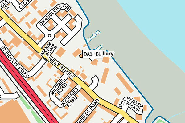 DA8 1BL map - OS OpenMap – Local (Ordnance Survey)
