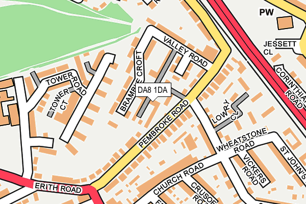 DA8 1DA map - OS OpenMap – Local (Ordnance Survey)