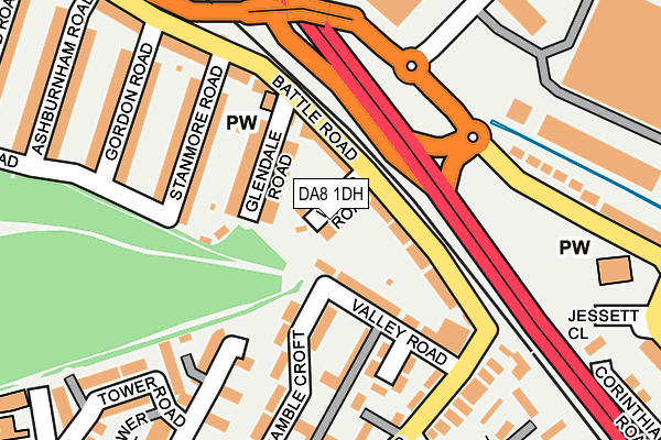 DA8 1DH map - OS OpenMap – Local (Ordnance Survey)