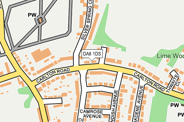 DA8 1DS map - OS OpenMap – Local (Ordnance Survey)