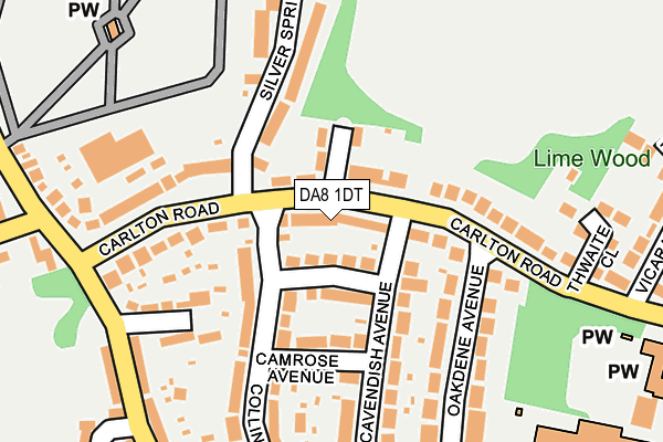 DA8 1DT map - OS OpenMap – Local (Ordnance Survey)