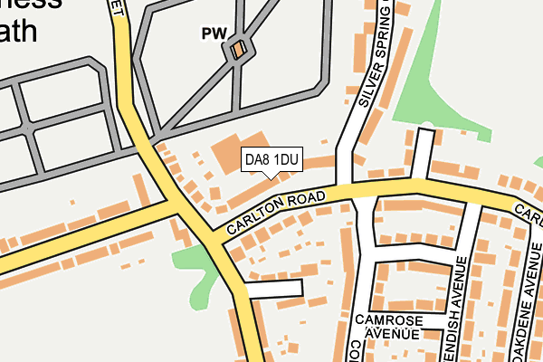 DA8 1DU map - OS OpenMap – Local (Ordnance Survey)