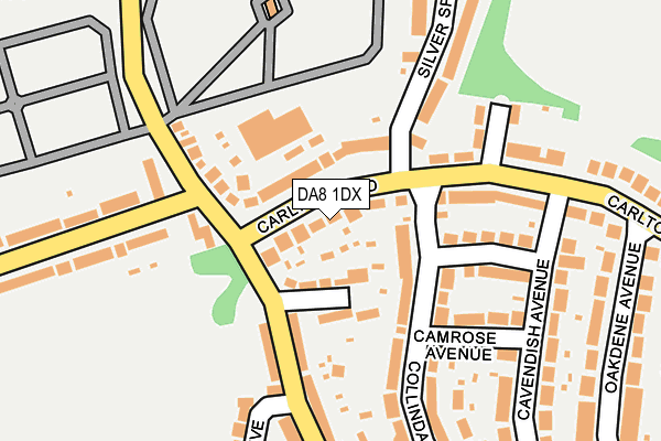 DA8 1DX map - OS OpenMap – Local (Ordnance Survey)