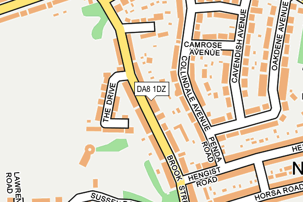 DA8 1DZ map - OS OpenMap – Local (Ordnance Survey)