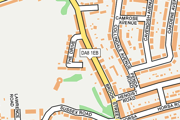 DA8 1EB map - OS OpenMap – Local (Ordnance Survey)