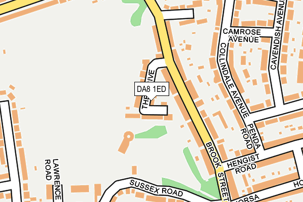 DA8 1ED map - OS OpenMap – Local (Ordnance Survey)