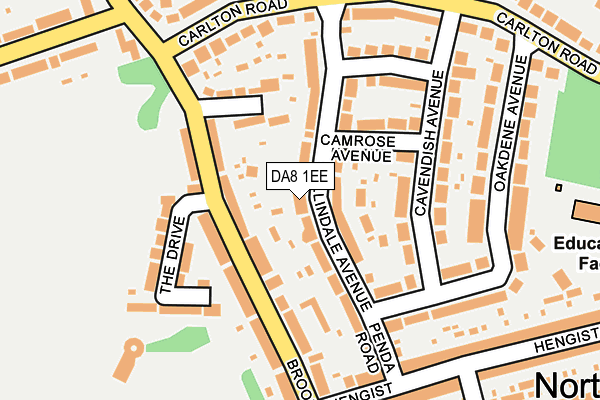 DA8 1EE map - OS OpenMap – Local (Ordnance Survey)
