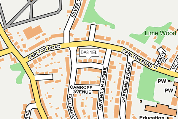 DA8 1EL map - OS OpenMap – Local (Ordnance Survey)
