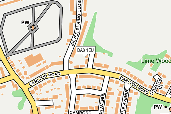 DA8 1EU map - OS OpenMap – Local (Ordnance Survey)