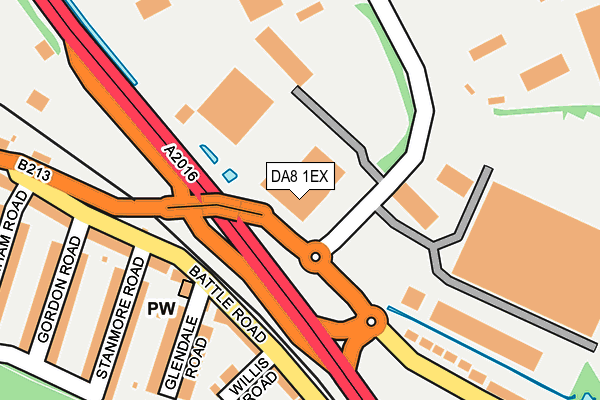 DA8 1EX map - OS OpenMap – Local (Ordnance Survey)