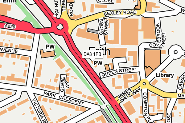 DA8 1FB map - OS OpenMap – Local (Ordnance Survey)