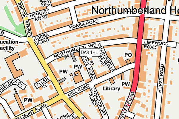 DA8 1HL map - OS OpenMap – Local (Ordnance Survey)