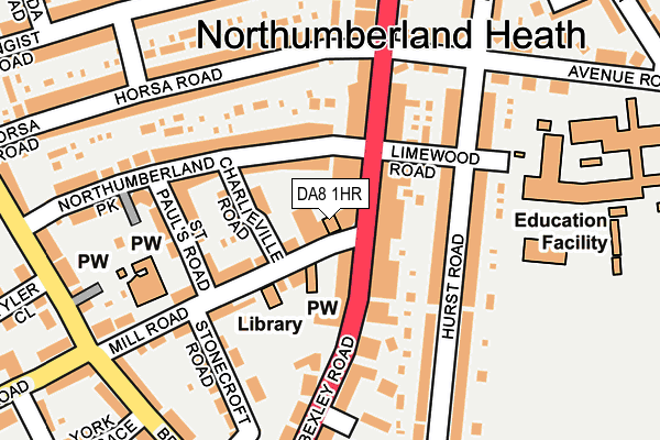 DA8 1HR map - OS OpenMap – Local (Ordnance Survey)