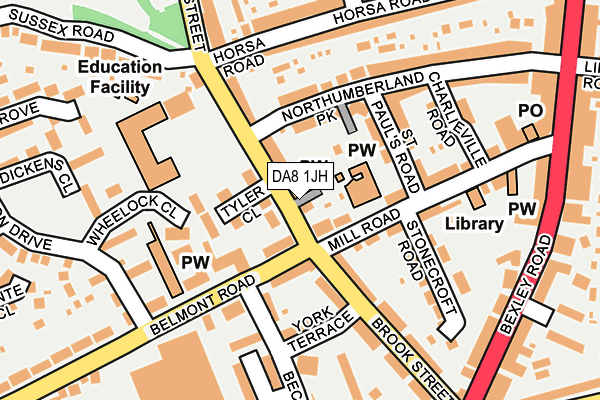 DA8 1JH map - OS OpenMap – Local (Ordnance Survey)