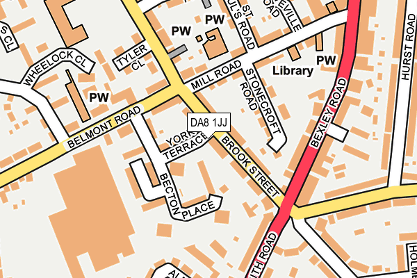 DA8 1JJ map - OS OpenMap – Local (Ordnance Survey)