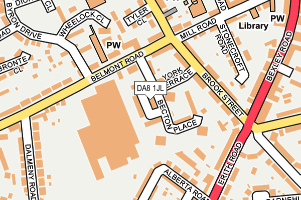 DA8 1JL map - OS OpenMap – Local (Ordnance Survey)