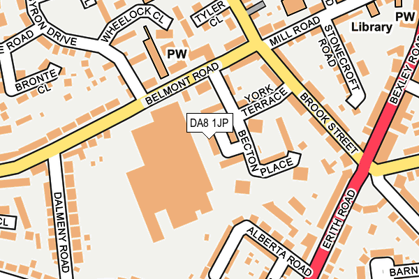 DA8 1JP map - OS OpenMap – Local (Ordnance Survey)