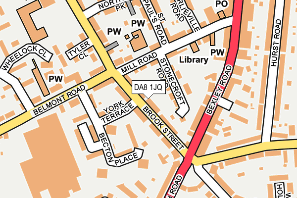 DA8 1JQ map - OS OpenMap – Local (Ordnance Survey)