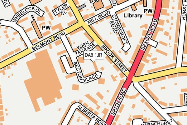 DA8 1JR map - OS OpenMap – Local (Ordnance Survey)