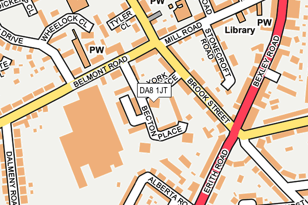 DA8 1JT map - OS OpenMap – Local (Ordnance Survey)