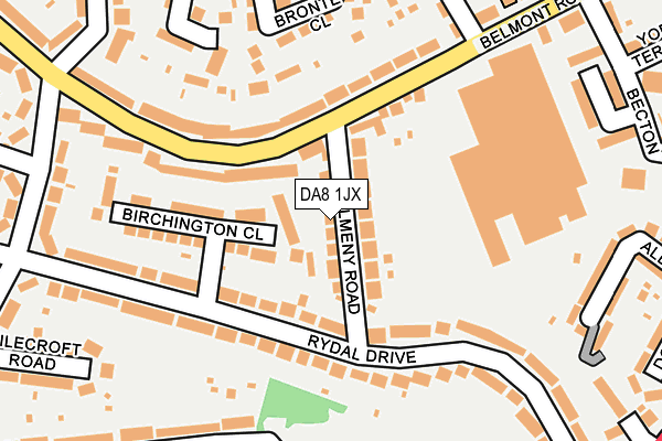 DA8 1JX map - OS OpenMap – Local (Ordnance Survey)