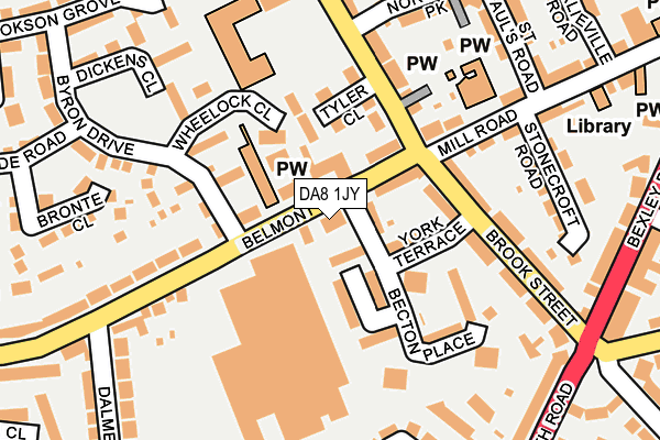 DA8 1JY map - OS OpenMap – Local (Ordnance Survey)