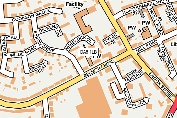 DA8 1LB map - OS OpenMap – Local (Ordnance Survey)