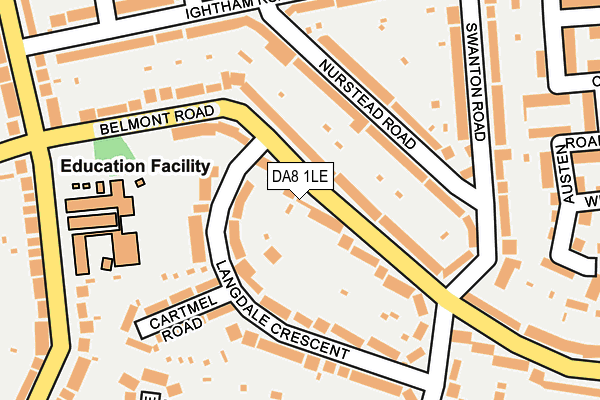 DA8 1LE map - OS OpenMap – Local (Ordnance Survey)