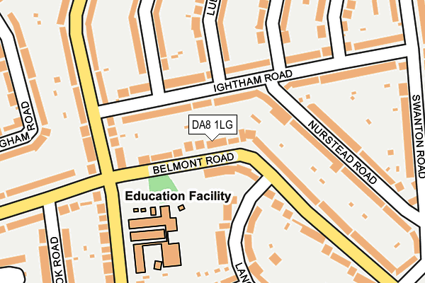DA8 1LG map - OS OpenMap – Local (Ordnance Survey)