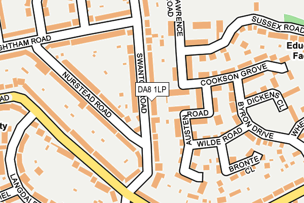 DA8 1LP map - OS OpenMap – Local (Ordnance Survey)