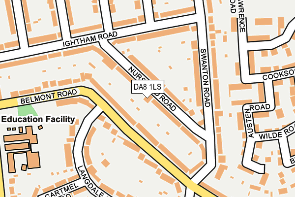 DA8 1LS map - OS OpenMap – Local (Ordnance Survey)