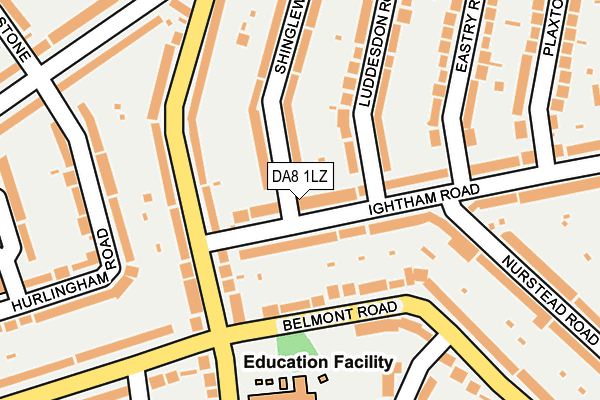 DA8 1LZ map - OS OpenMap – Local (Ordnance Survey)