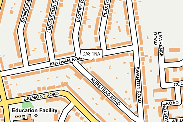 DA8 1NA map - OS OpenMap – Local (Ordnance Survey)