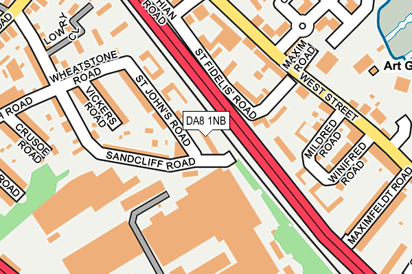 DA8 1NB map - OS OpenMap – Local (Ordnance Survey)