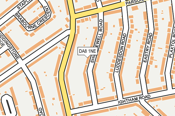 DA8 1NE map - OS OpenMap – Local (Ordnance Survey)
