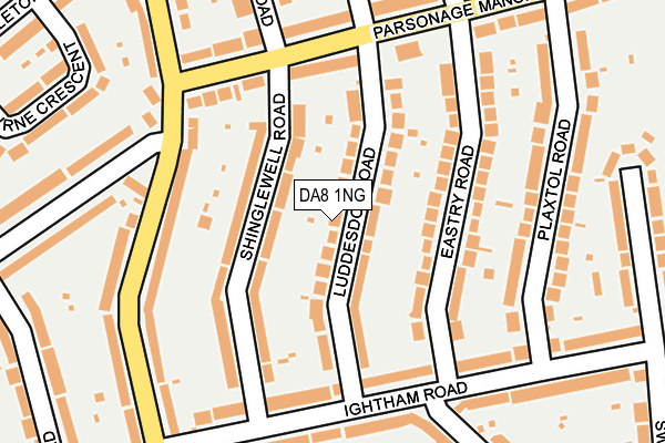 DA8 1NG map - OS OpenMap – Local (Ordnance Survey)