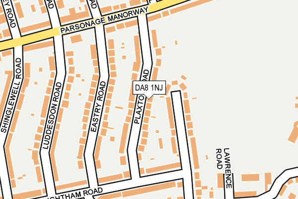 DA8 1NJ map - OS OpenMap – Local (Ordnance Survey)
