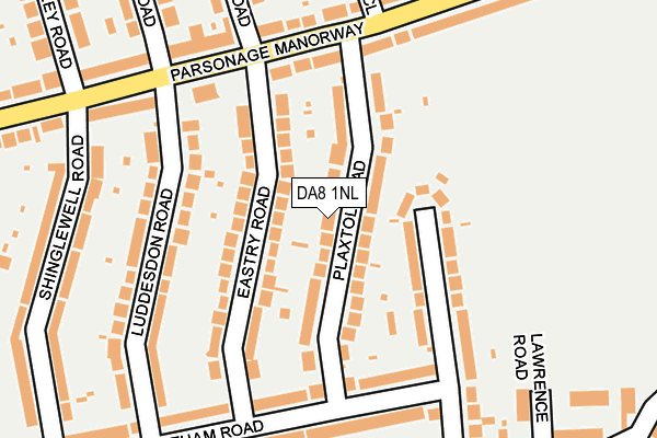 DA8 1NL map - OS OpenMap – Local (Ordnance Survey)