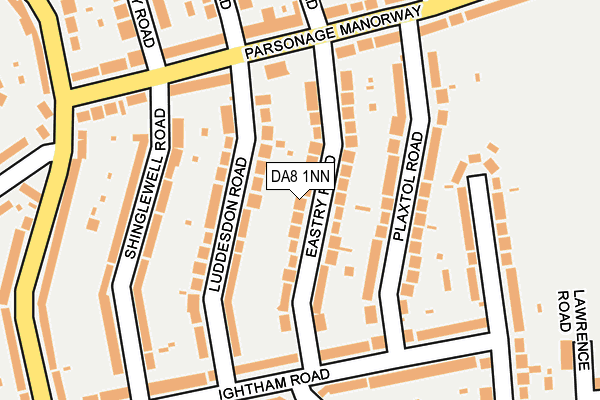 DA8 1NN map - OS OpenMap – Local (Ordnance Survey)