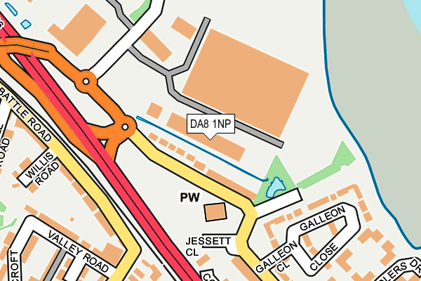 DA8 1NP map - OS OpenMap – Local (Ordnance Survey)