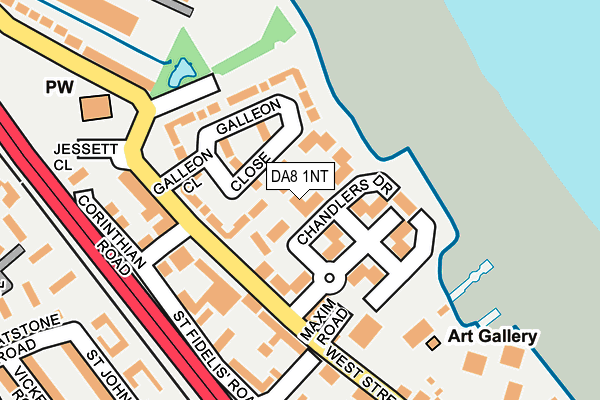 DA8 1NT map - OS OpenMap – Local (Ordnance Survey)